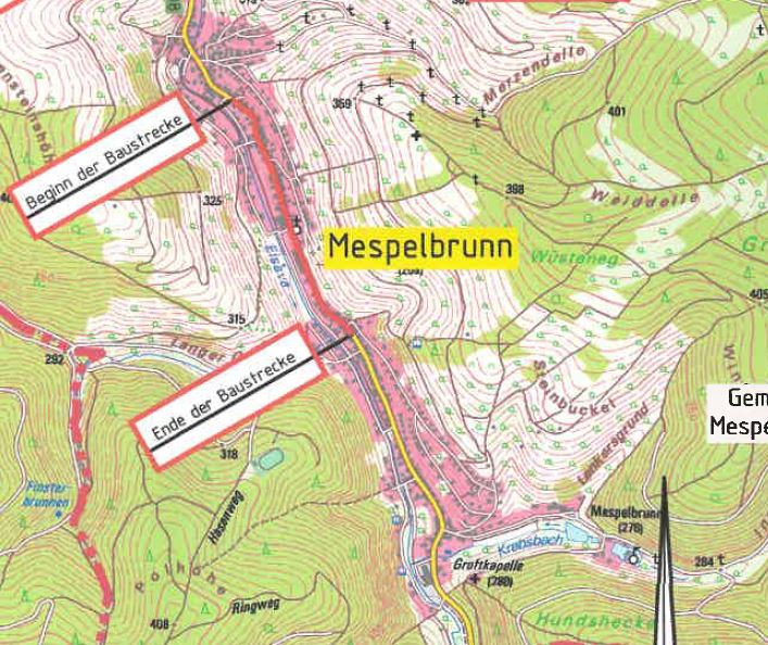 Bauabschnitt 2.1 Ortsdurchfahrt Mespelbrunn Bauabschnitt 2.1 Ortsdurchfahrt Mespelbrunn